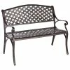 Deals 🎁 Fire Sense Antique Bronze Cast Aluminum Patio Bench 😀