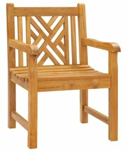 Cheap ⌛ Chic Teak Inc. Teak Wood Chippendale Outdoor Patio Arm Chair 😀