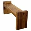 Cheapest 🌟 Strata Furniture 18x48" Traditional Wood Two Seat Block Bench In Oak 🌟