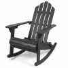 Best Pirce 🎁 GDFStudio GDF Studio Cara Outdoor Adirondack Acacia Wood Rocking Chair, Dark Gray Finish 👍