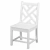 Budget 🔔 Polywood Chippendale Dining Side Chair, White 🎁