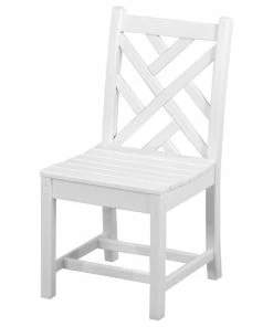Budget 🔔 Polywood Chippendale Dining Side Chair, White 🎁