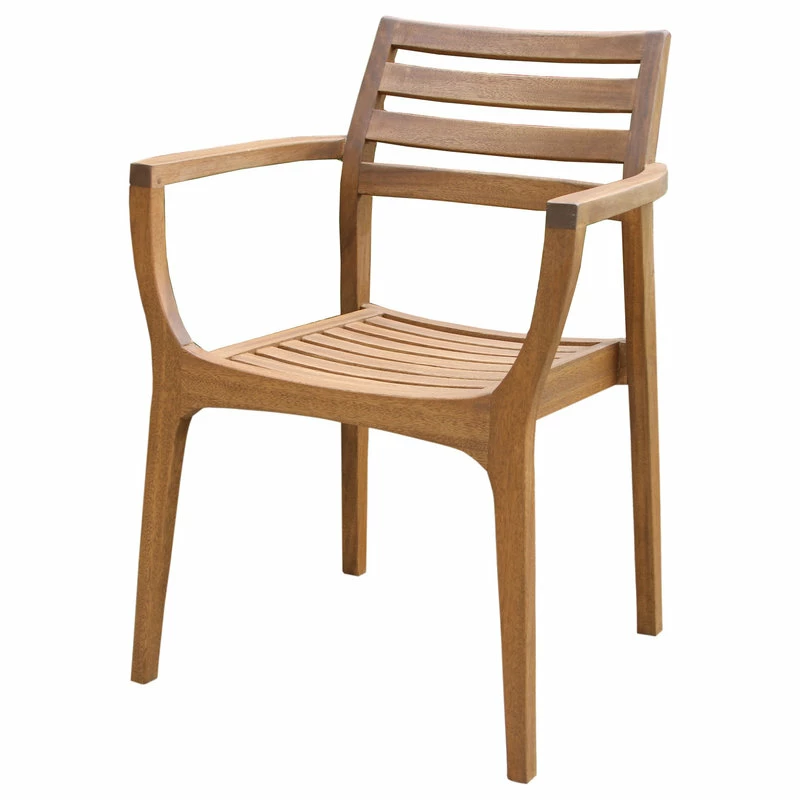 Outlet ๐ Outdoor Interiors Tulum Eucalyptus Stacking Chairs, Set Of 4 โญ