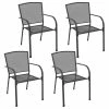 Wholesale ❤️ Vida XL LLC VidaXL 4x Patio Chair Mesh Design Anthracite Steel Outdoor Garden Balcony ⌛