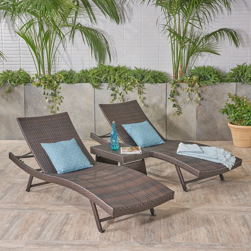 Top 10 โ๏ธ GDFStudio GDF Studio 3-Piece Hawthorne Wicker Chaise Lounge Set, Multibrown ๐ - Image 2