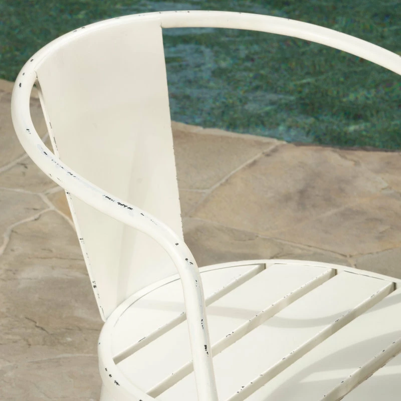 Discount ๐ GDFStudio GDF Studio 3-Piece Castro Outdoor Off-White Cast Bistro Set ๐ - Image 4