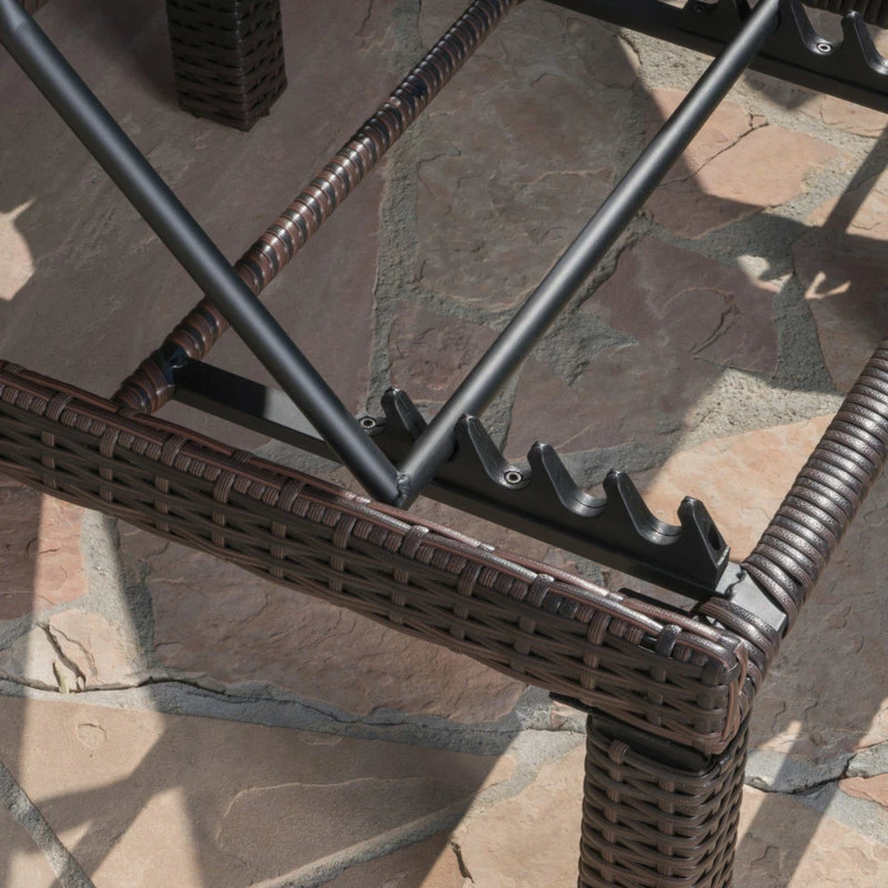 Cheapest ๐ GDFStudio GDF Studio Joyce Outdoor Wicker Chaise Lounge With Cushion, Orange, Set Of 2 ๐ - Image 6