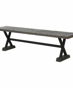 Top 10 🎁 GDFStudio GDF Studio Catelyn Outdoor Concrete And Steel Dining Bench, Brown 🌟