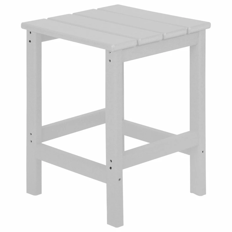 New 🤩 WestinTrends Outdoor Patio Side / End Square Table For Adirondack Chair, White 🔔 - Image 4