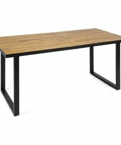 Best deal 🎉 GDFStudio GDF Studio Lane Outdoor 70" Acacia Wood And Iron Dining Table 🌟