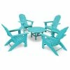 Wholesale 🥰 Polywood Vineyard 5-Piece Oversized Adirondack Set, Aruba 🛒