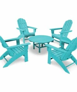 Wholesale 🥰 Polywood Vineyard 5-Piece Oversized Adirondack Set, Aruba 🛒
