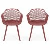 Best Pirce 🌟 GDFStudio Poppy Outdoor Dining Chair, Red 👍