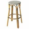 Cheapest ⭐ Butler Specialty Company Obias Black & White Rattan Bar Stool, 9370295 🔥