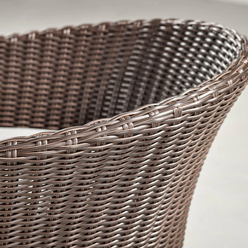 Outlet 🔔 Bolton Furniture, Inc. Athens All-Weather Brown Wicker Outdoor Chairs, Gray Cushions, Set Of 2 🥰 - Image 8