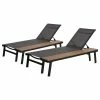 Best deal 😉 GDFStudio John Outdoor Chaise Lounge With Side Table, Gray, Set Of 2 🧨
