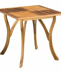 Deals ✔️ GDFStudio GDF Studio Baia Outdoor Patio Square Acacia Wood Table 👍