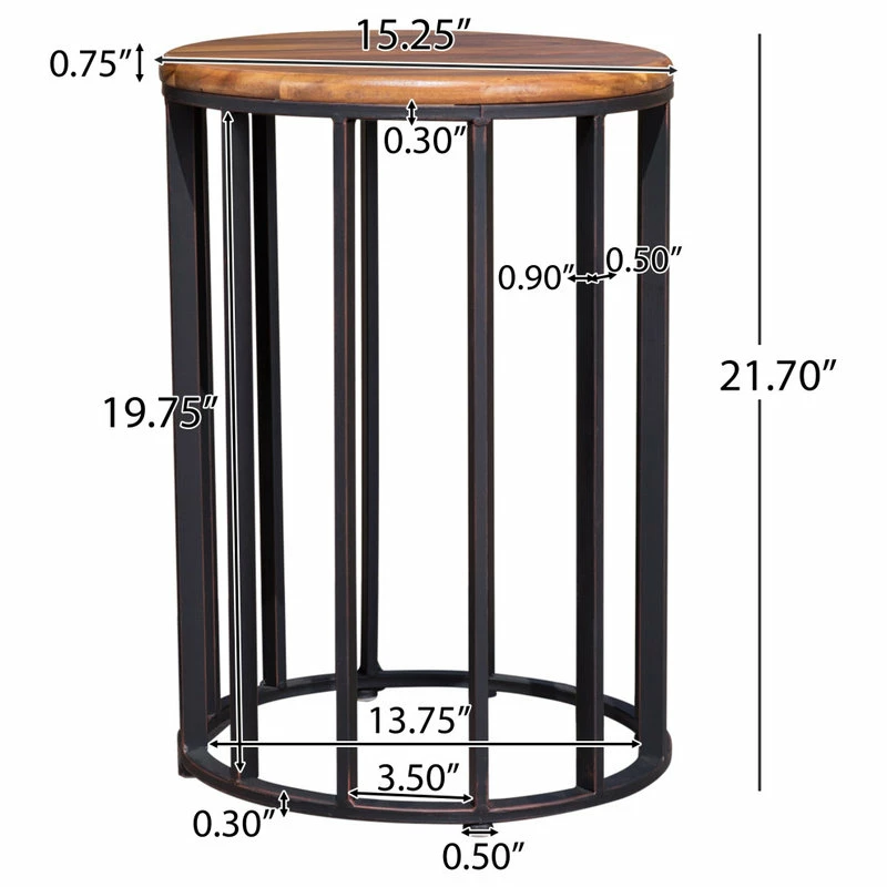 Wholesale 💯 GDFStudio GDF Studio Colburn Outdoor Natural Finished Acacia Wood 15" Accent Table 😉 - Image 4