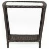 Best Sale 🛒 GDFStudio GDF Studio Easton Outdoor Wicker Accent Table, Brown 😍