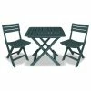 Cheapest 🥰 Vida XL LLC VidaXL 3 Piece Folding Bistro Set Plastic Green Balcony Set Patio Furniture ❤️