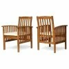 Best reviews of 🔔 GDFStudio GDF Studio Phoenix Outdoor Acacia Wood Dining Chairs With Cushions, Set Of 2, Br ✔️