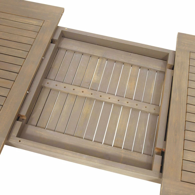 New ๐ GDFStudio Candance Outdoor Acacia Wood Expandable Dining Table, Gray ๐ - Image 9