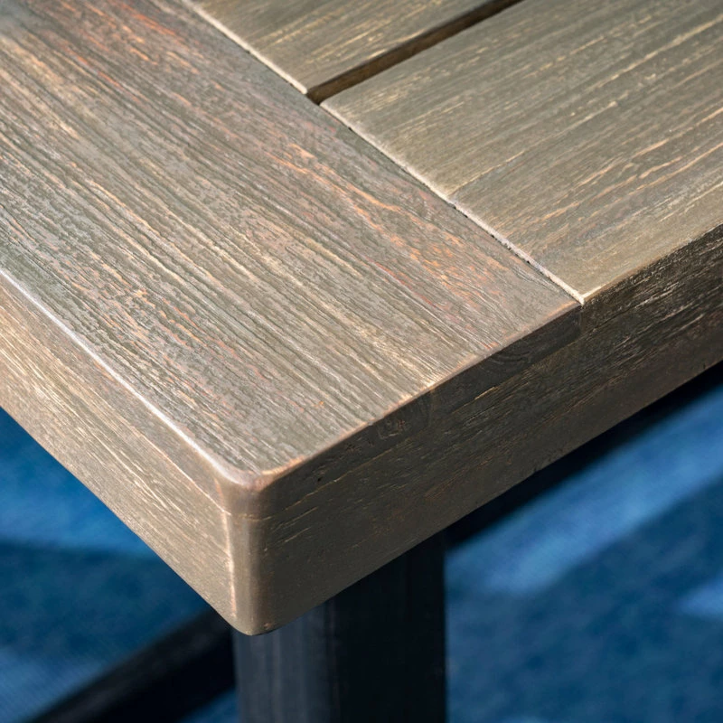 Budget ๐งจ GDFStudio GDF Studio Toby Outdoor Acacia Wood Dining Table, Sandlblast Gray /Black โญ - Image 6