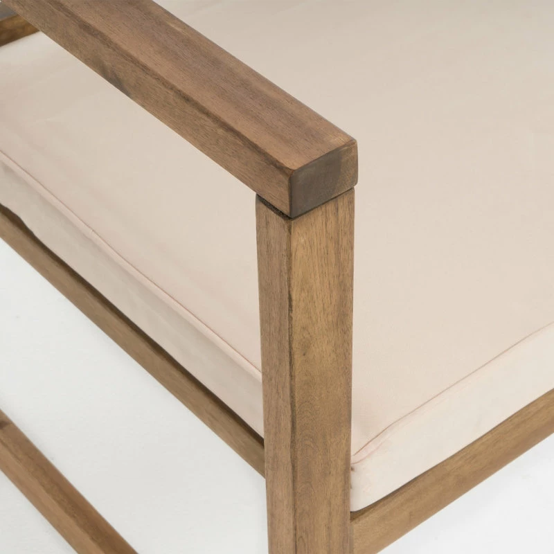 Brand new โจ GDFStudio Emilano Outdoor Acacia Wood Club Chair With Water Resistant Cushions, Set Of 2 โ๏ธ - Image 4