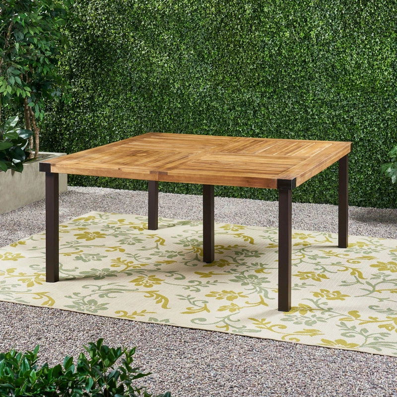 Promo ๐ฅฐ GDFStudio Maggie Outdoor Acacia Wood Dining Table ๐ - Image 2