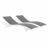 Top 10 👍 LexMod Glimpse Outdoor Patio Mesh Chaise Lounge Set Of 2, White Gray 🧨