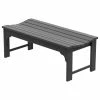 Discount ⭐ WestinTrends Backless Plastic Outdoor Bench For Patio Garden, Gray 🌟
