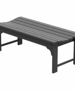 Discount โญ WestinTrends Backless Plastic Outdoor Bench For Patio Garden, Gray ๐