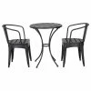 Discount 😉 GDFStudio GDF Studio 3-Piece Castro Outdoor Black Cast Bistro Set 🛒