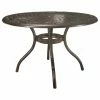 Best Sale ⌛ GDFStudio GDF Studio Kiawah 🔨 Hammered Bronze Cast Aluminum Outdoor Patio Round Table ⭐