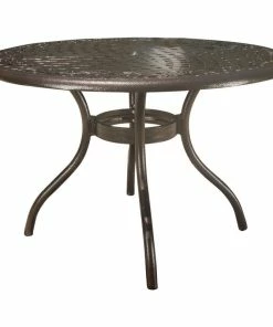 Best Sale โ GDFStudio GDF Studio Kiawah ๐จ Hammered Bronze Cast Aluminum Outdoor Patio Round Table โญ
