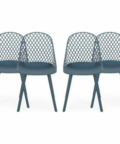 New 😉 GDFStudio Lily Outdoor Dining Chair, Set Of 4, Green 🎁