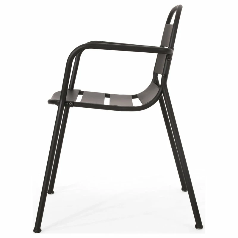 Outlet ๐ GDFStudio Keairns Outdoor 3 Piece Bistro Set, Matte Black ๐งจ - Image 10