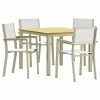 Wholesale 🎉 Julep Lane Paphos 5-Piece Dining Set, Sling: Natural, Natural Tekwood 😀