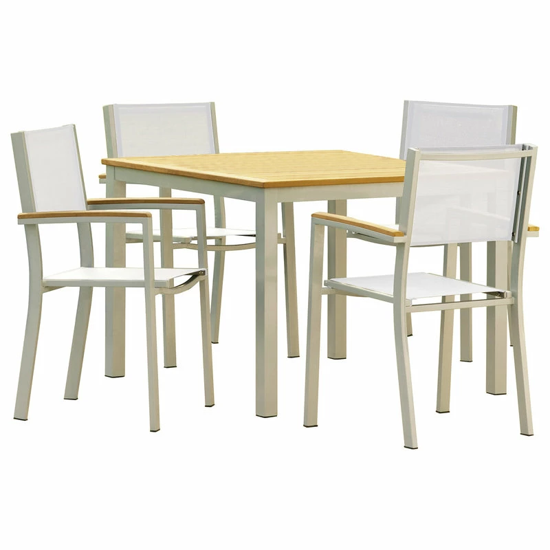 Wholesale 🎉 Julep Lane Paphos 5-Piece Dining Set, Sling: Natural, Natural Tekwood 😀