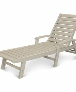 Cheap 🥰 POLYWOOD Signature Chaise With Wheels, Sand 🧨