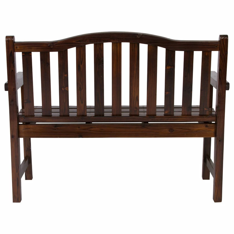 Deals 👍 Shine Company Belfort Garden Bench, Burnt Brown 😍 - Image 5
