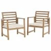 Brand new ✨ GDFStudio Emilano Outdoor Acacia Wood Club Chair With Water Resistant Cushions, Set Of 2 ✔️