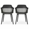 Best Pirce 😍 GDFStudio Gable Outdoor Dining Chair, Set Of 2, Black 👍