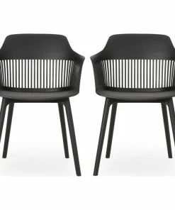 Best Pirce ๐ GDFStudio Gable Outdoor Dining Chair, Set Of 2, Black ๐