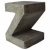 Discount 👍 GDFStudio Jasmine Outdoor Light-Weight Concrete Accent Table, Light Gray 👍