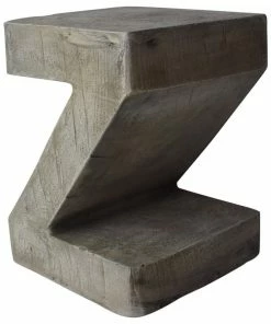 Discount 👍 GDFStudio Jasmine Outdoor Light-Weight Concrete Accent Table, Light Gray 👍