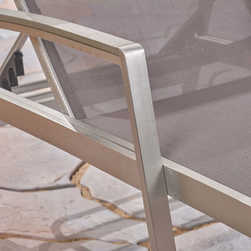 Cheapest ⭐ GDFStudio GDF Studio Joy Outdoor Mesh And Aluminum Chaise Lounge, Gray 💯 - Image 10