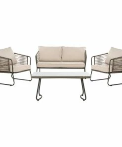 Buy ❤️ Studio Seven Benjin 4Pc Living Set, Brown/Beige 🔔