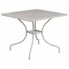 Best Pirce 👏 Flash Furniture 35.5" Steel Patio Table, Light Gray 🔥