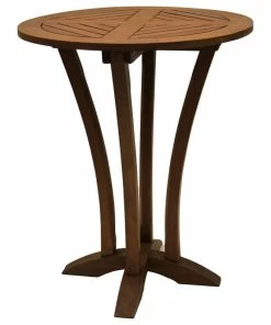 New 🛒 Outdoor Interiors Round Eucalyptus Bar Table, 30" ✔️
